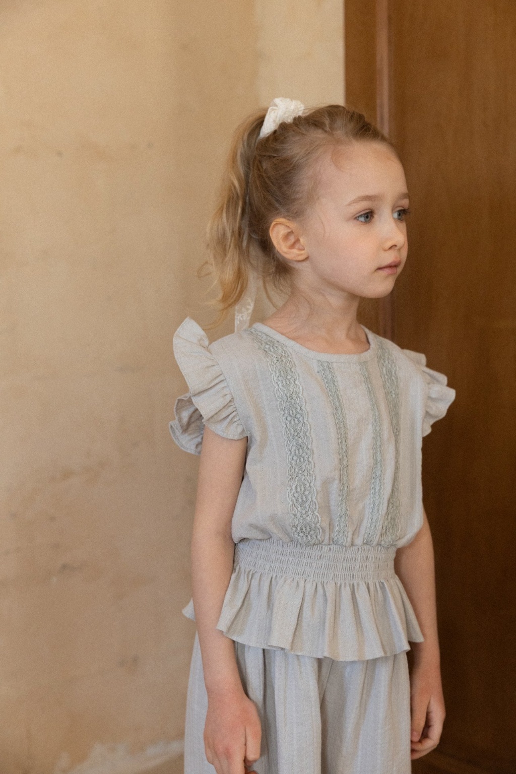 正韓夏Perrobebe 氣質縮腰飛袖套裝