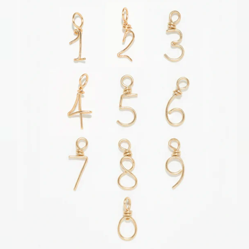 1YA0326-537 [YAY PARIS] Number Pendant Laminated Gold #901daes100 (EU)