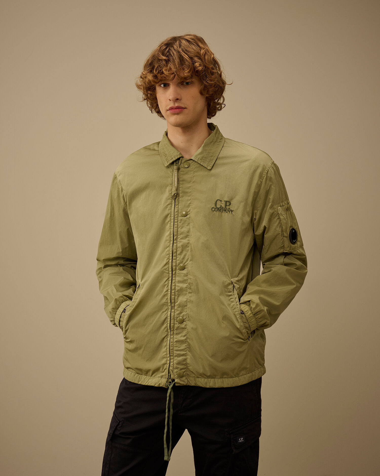 C.P. Company - Chrome-R Graphic Zipped Overshirt - 20CMOS007A005904D