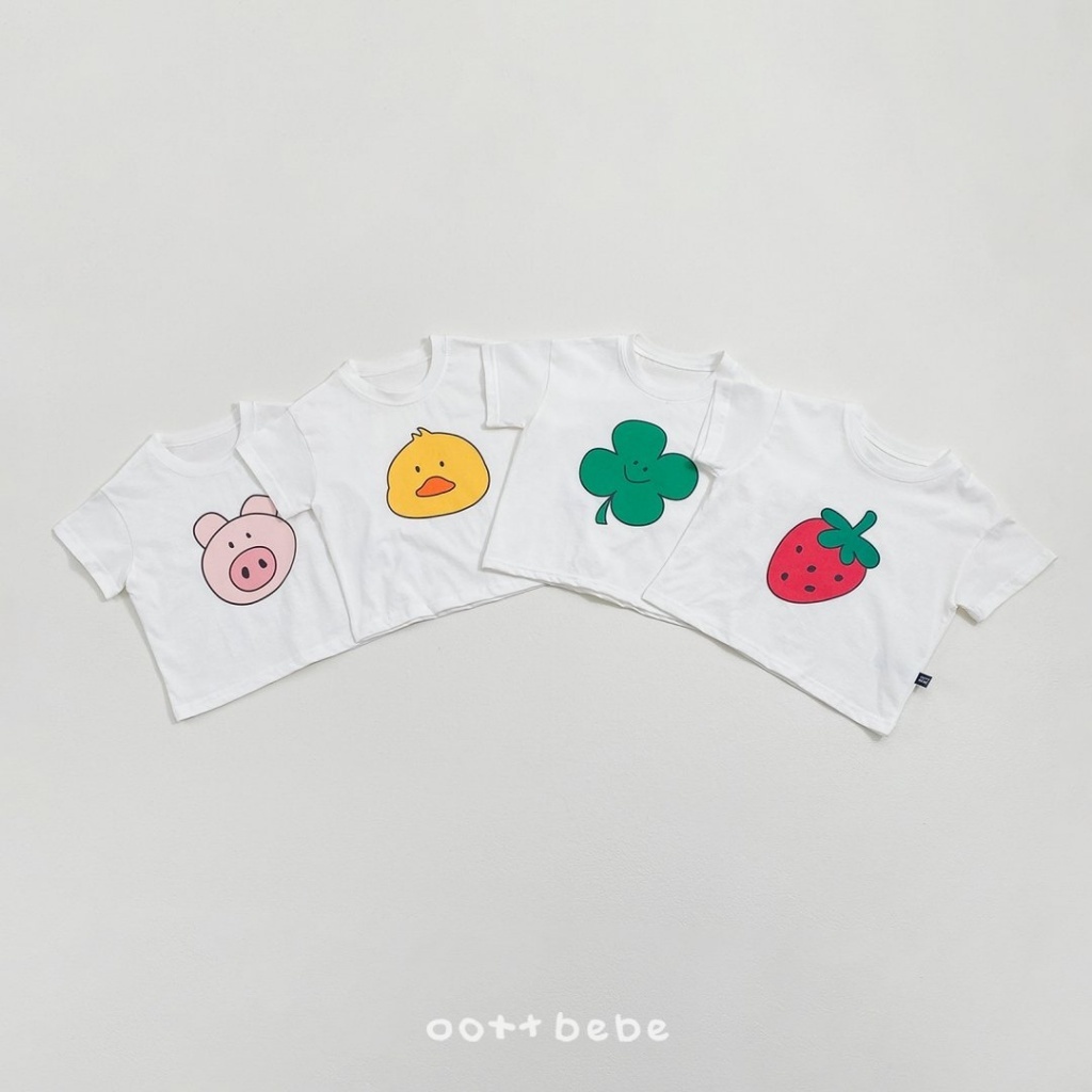 正韓夏OOTT BeBe 親子裝_跟媽咪一起穿童趣小圖上衣