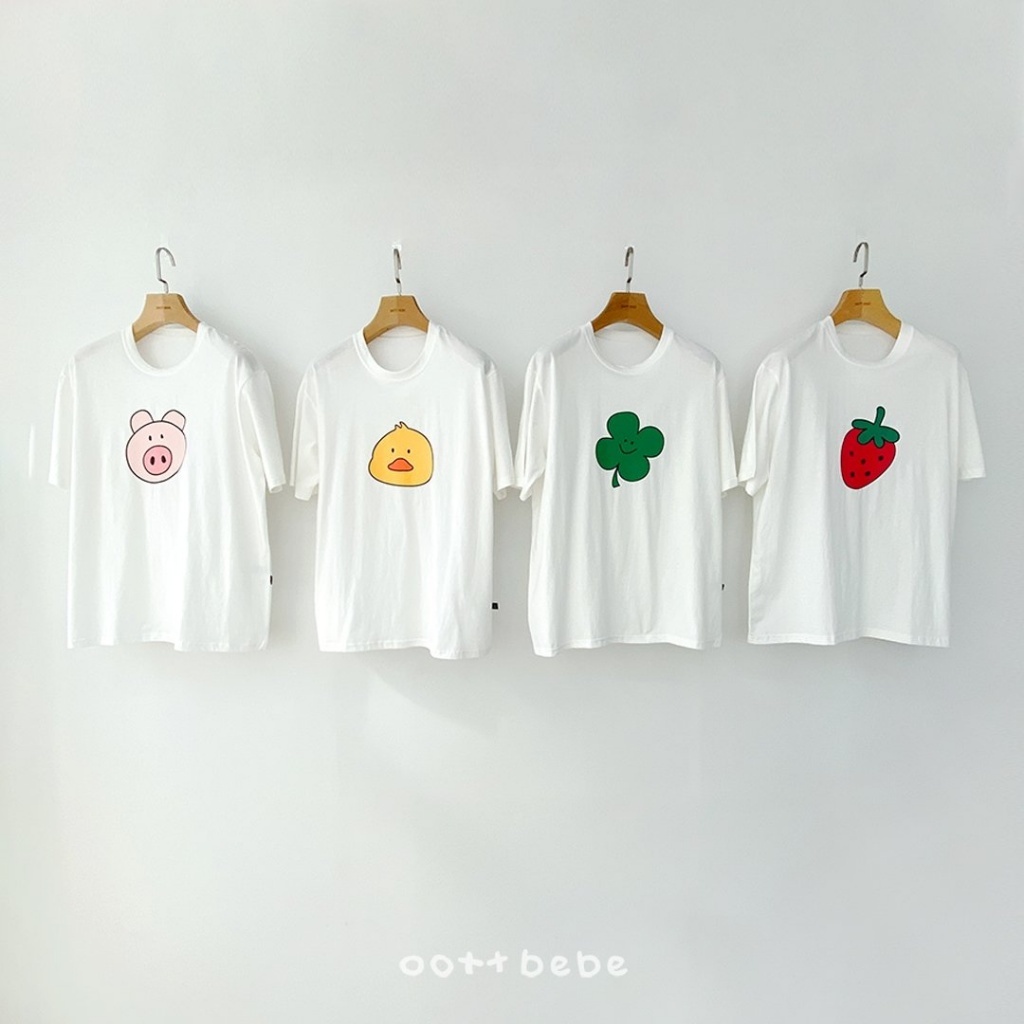 正韓夏OOTT BeBe 親子裝_跟媽咪一起穿童趣小圖上衣