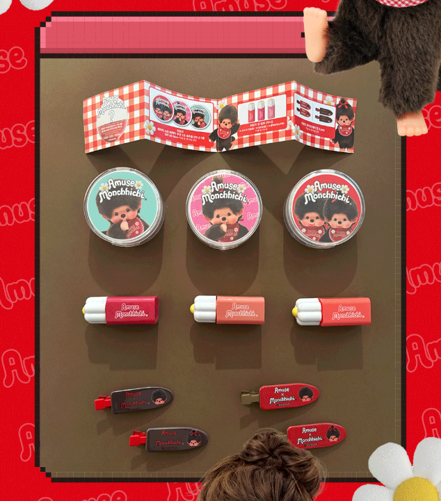 AMUSE x Monchhichi 扭蛋補妝組 蒙奇奇扭蛋