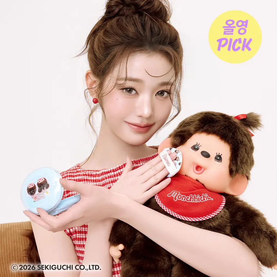 AMUSE x Monchhichi 輕透毛孔隱形氣墊 蒙奇奇氣墊