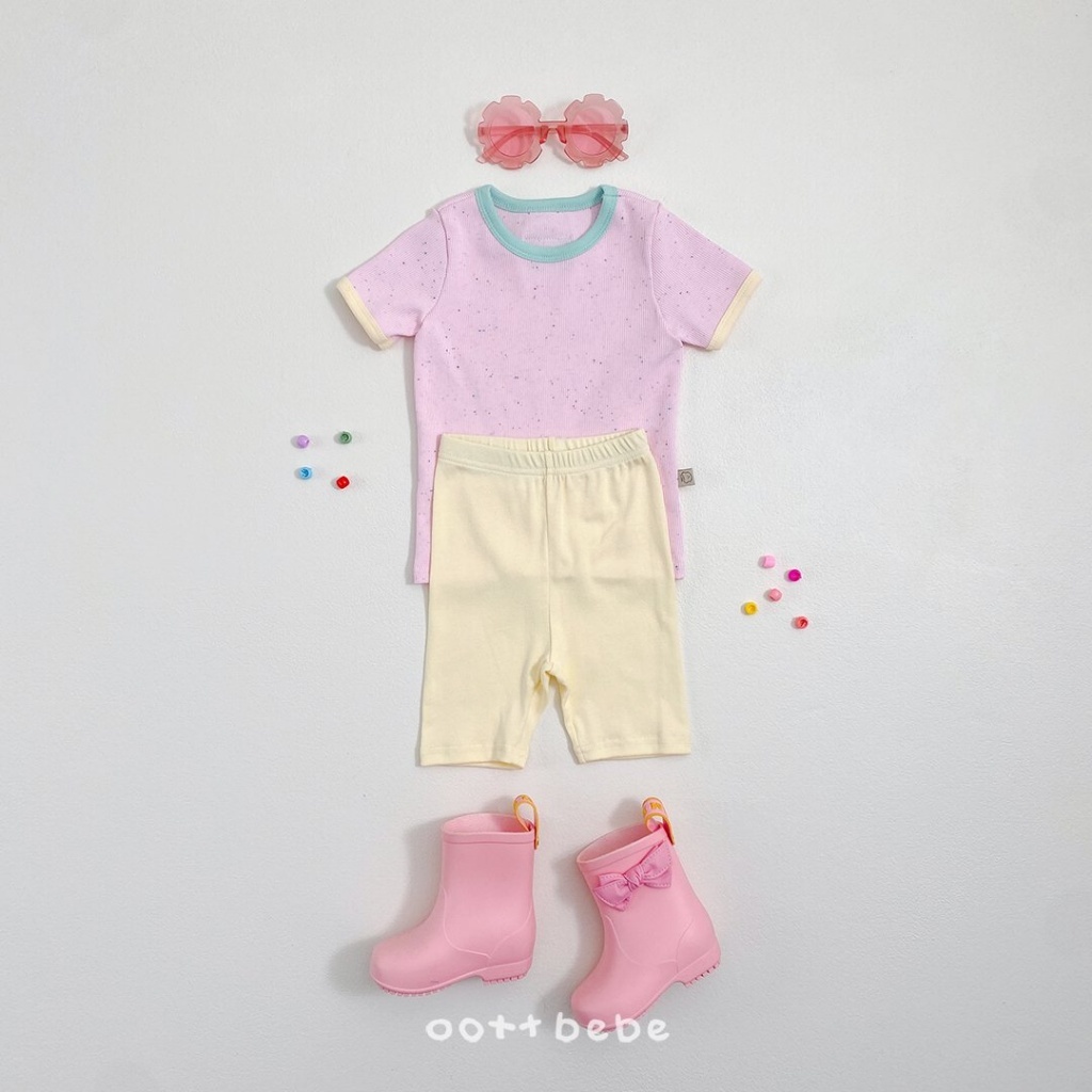 正韓夏OOTT BeBe 小童彩色點點居家套裝