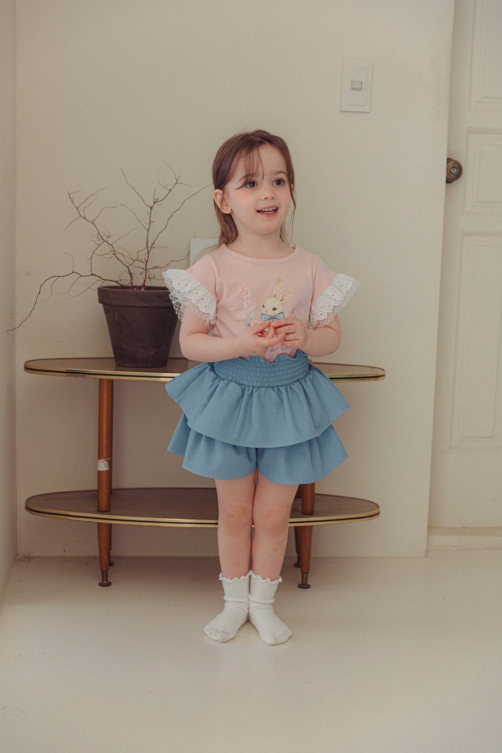 正韓夏cocoribbon 縮腰蛋糕牛仔短褲