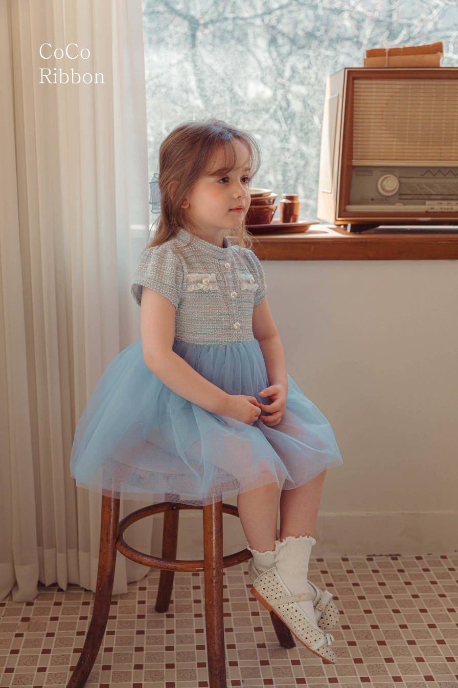 正韓夏cocoribbon 高級感小香風紗裙