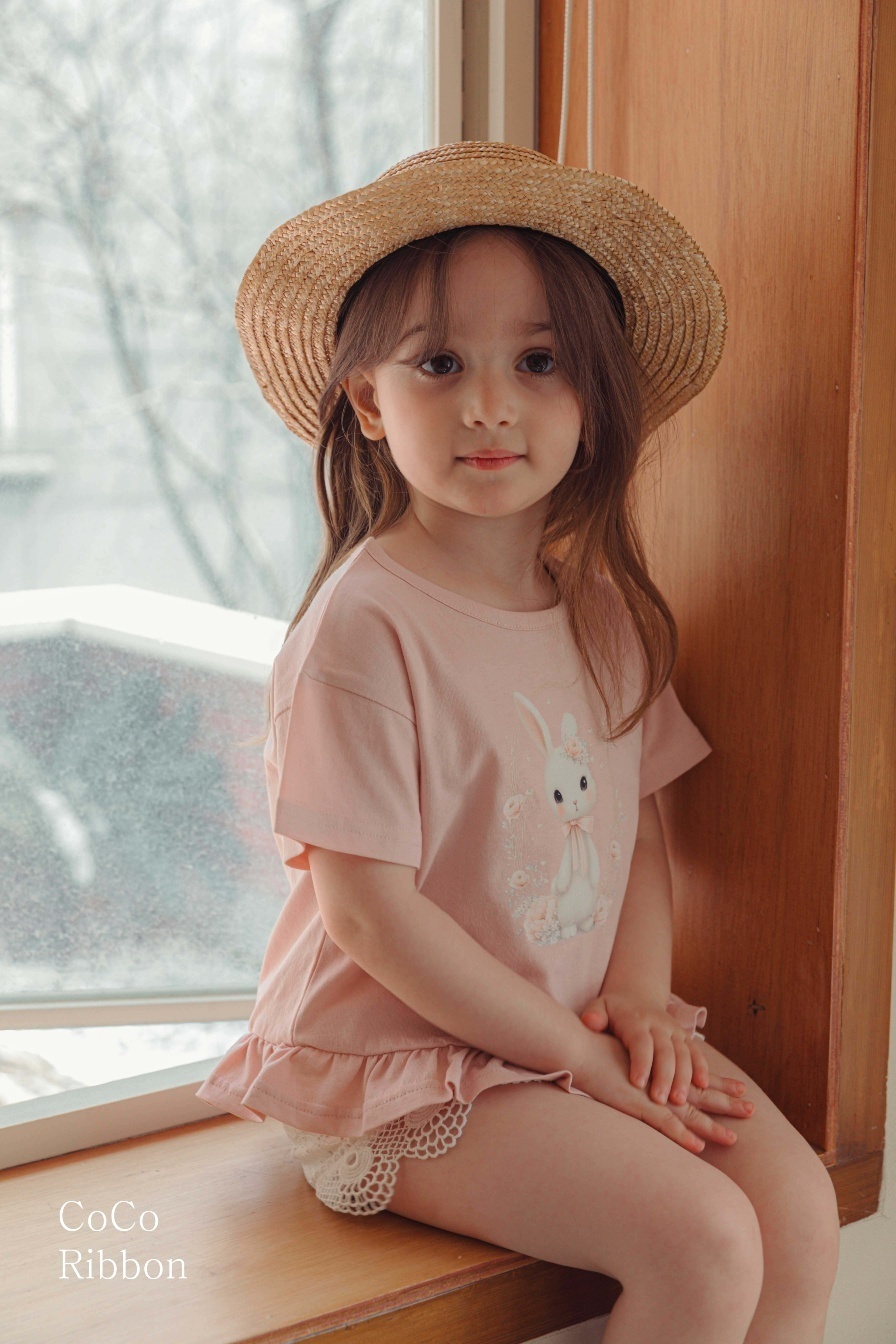 正韓夏cocoribbon 兩色小兔上衣