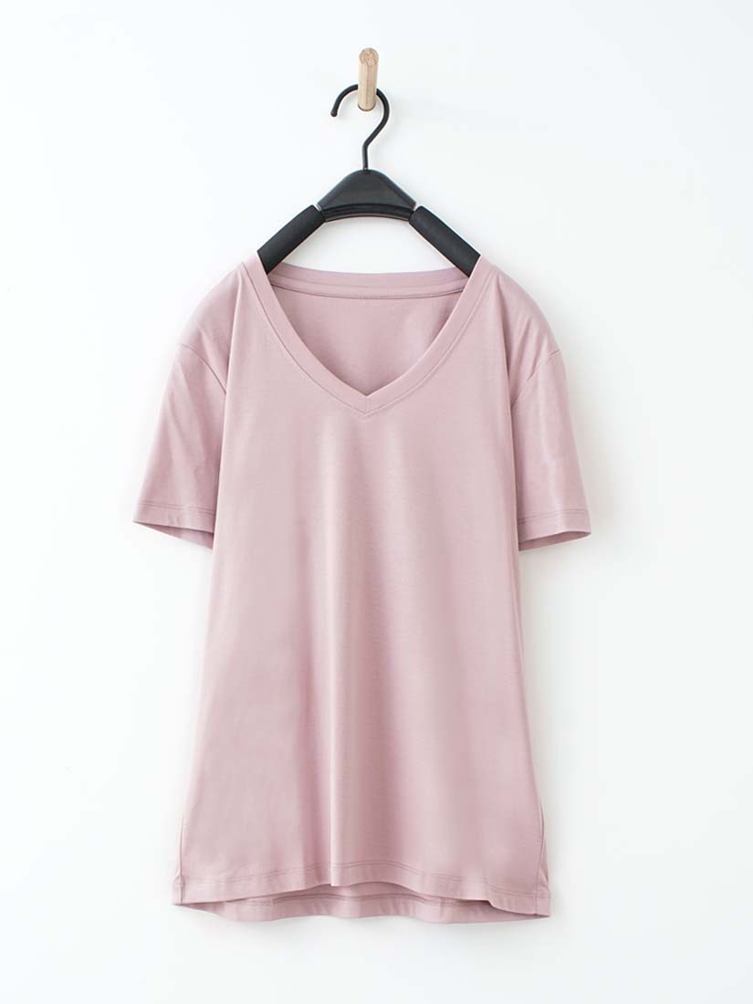 涼感高級柔舒棉V領上衣