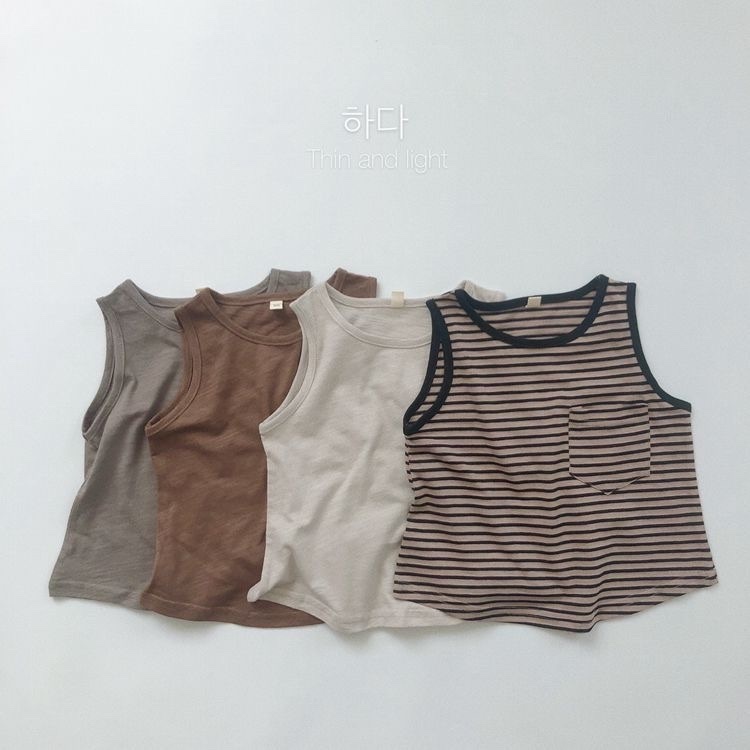 日系四色你必買竹節棉背心