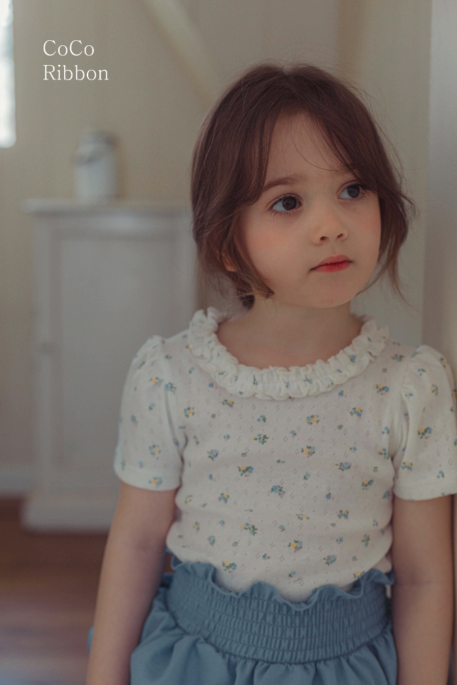 正韓夏cocoribbon 純淨花園捲捲上衣
