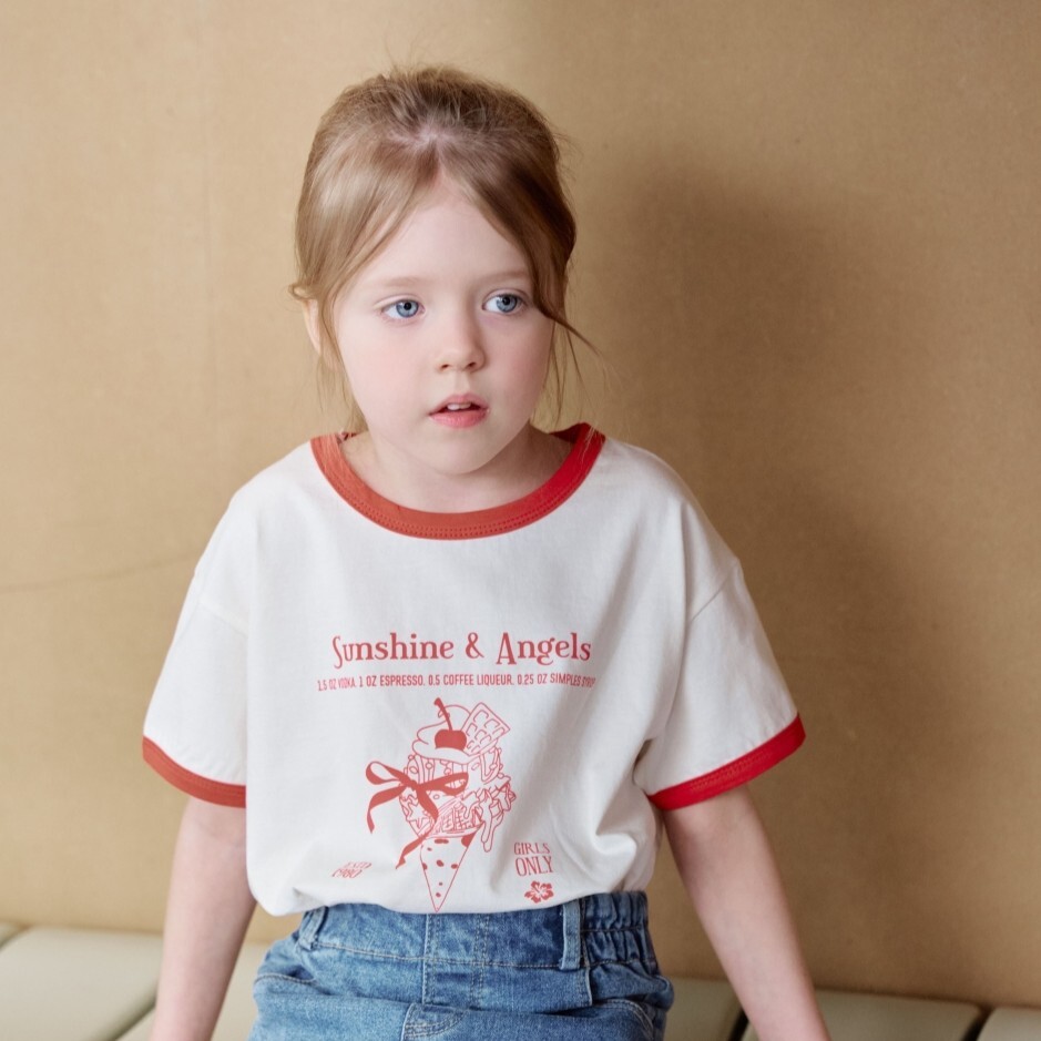 90-140 ANN 冰淇淋滾邊上衣 2色