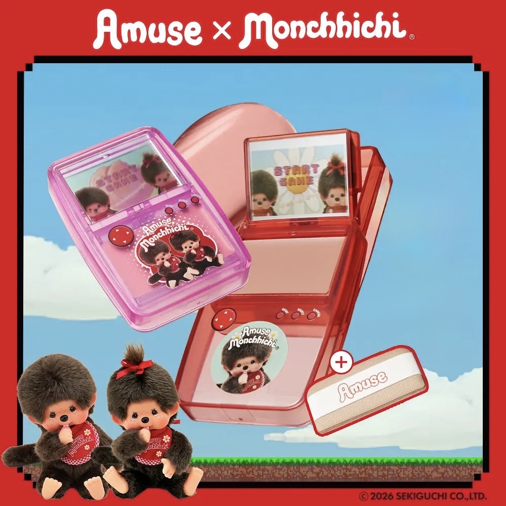 Amuse x monchhichi蒙奇奇｜滑蓋MP3腮紅膏