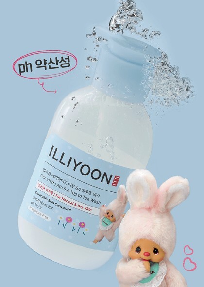 ILLIYOON 神經醯胺全效沐浴露 500ml + 500ml補充（附Monchhichi 貼紙）