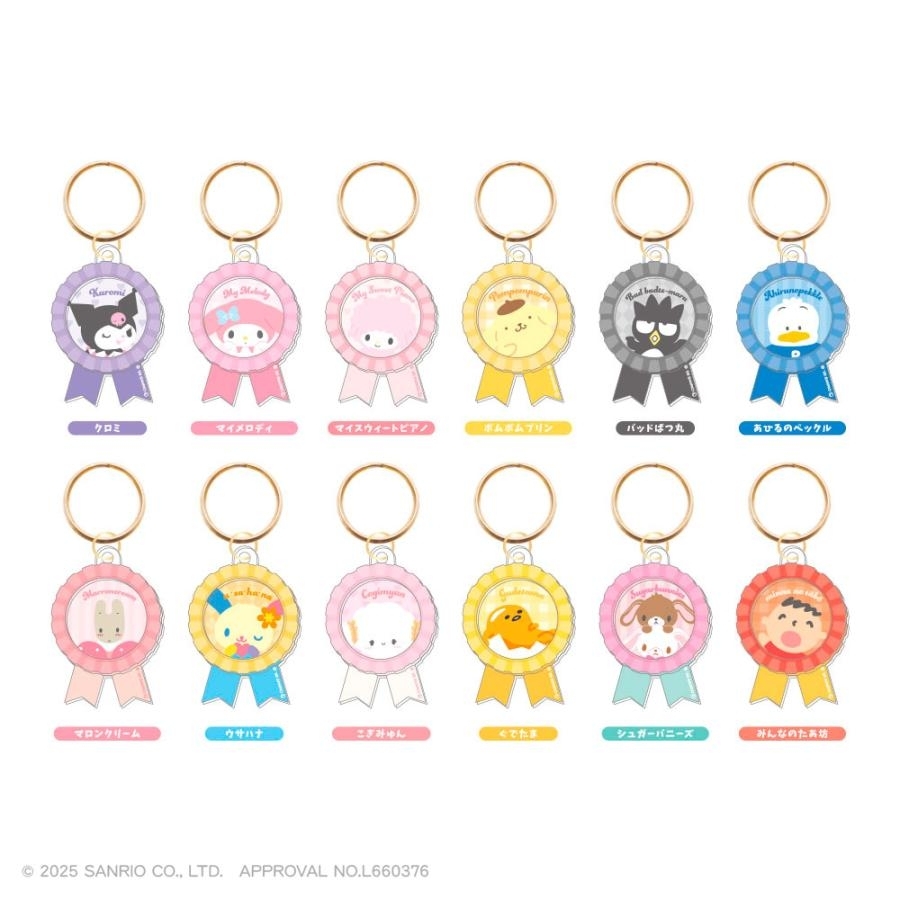日本 Sanrio 獎章造型亞加力多層匙扣吊牌盲盒 Vol.2