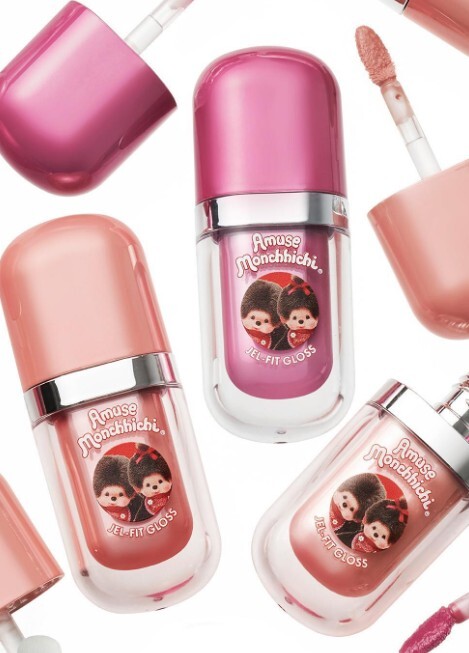 Monchhichi x Amuse 果凍光澤唇蜜（附隨機戒指形潤唇膏）
