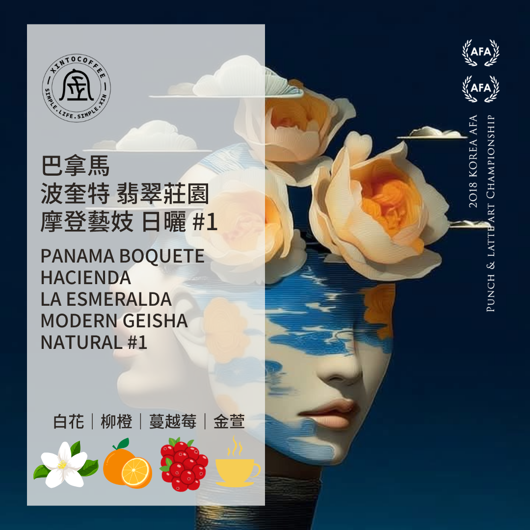 巴拿馬波奎特翡翠莊園摩登藝妓日曬#1 咖啡豆｜淺中焙・世界咖啡雙金牌