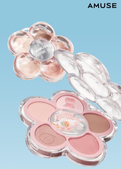 Monchhichi x Amuse 花漾四季 5 色眼影盤（附Monchhichi 鑰匙圈）