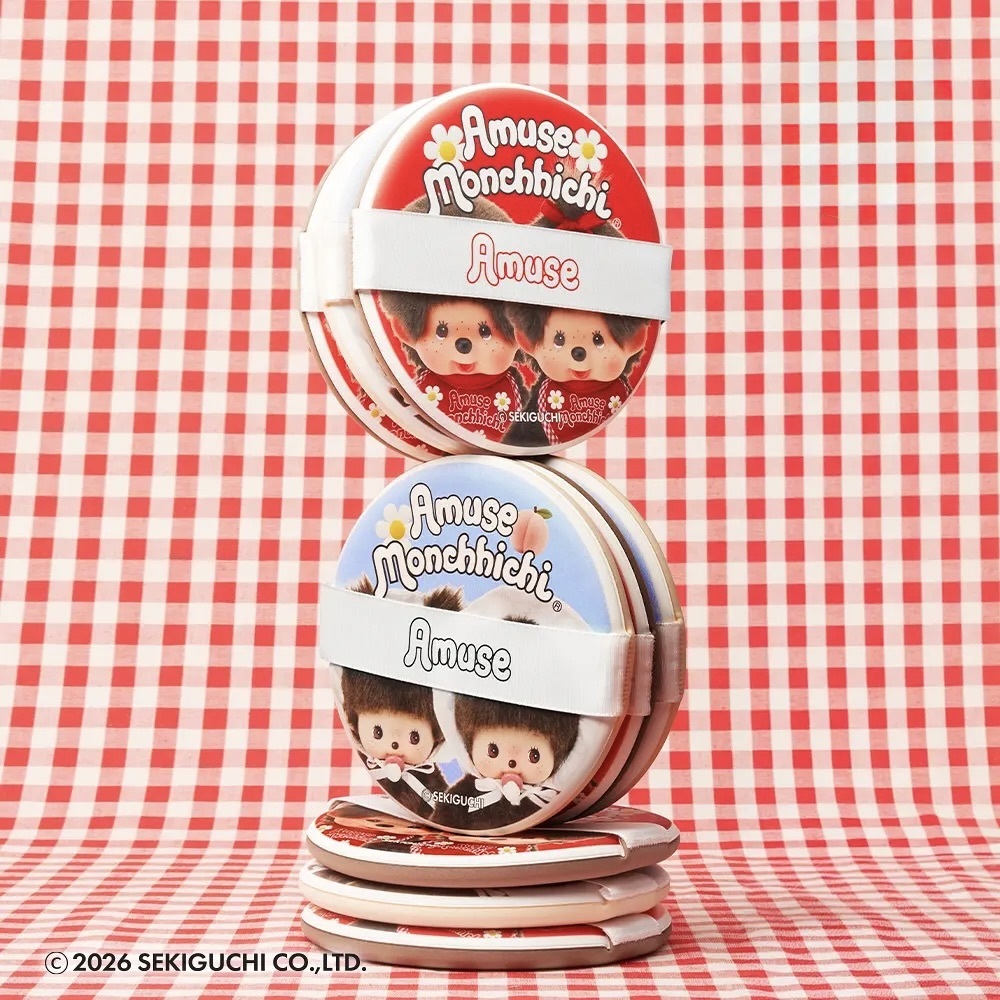 Amuse x monchhichi蒙奇奇｜大尺寸粉撲