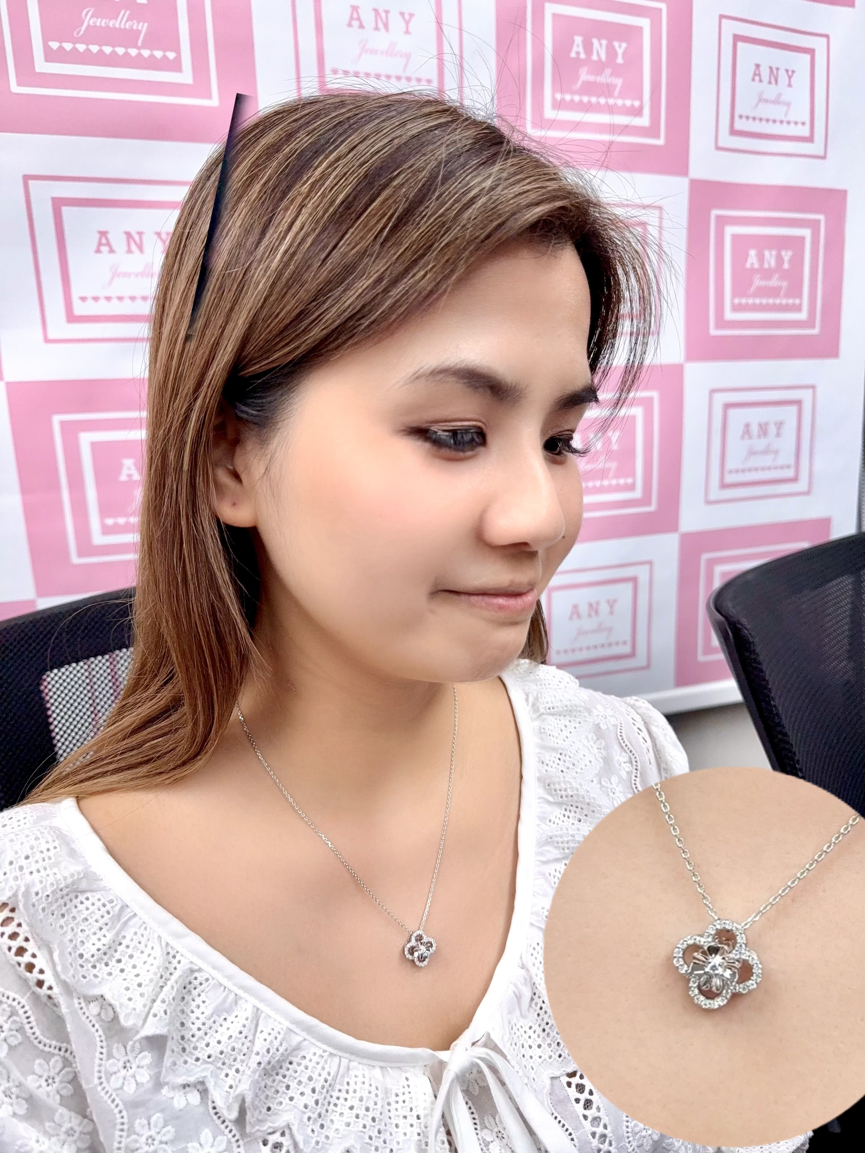 AQ25 N2990 幸運風車 Spin & Joy Necklace（莫桑）$398