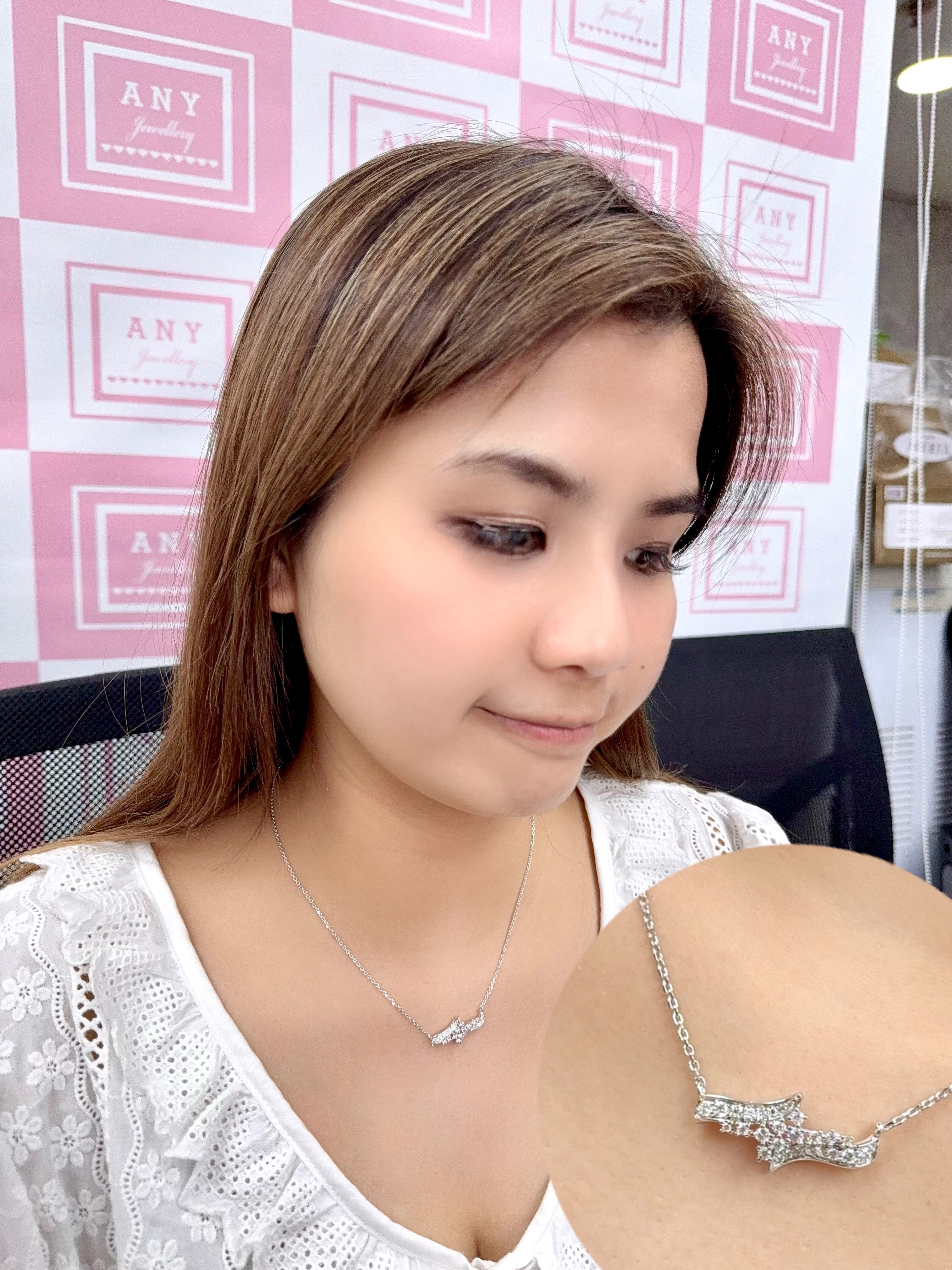 AQ41 N2977 Chanmpagne Bubble Necklace香檳氣泡（莫桑）$398