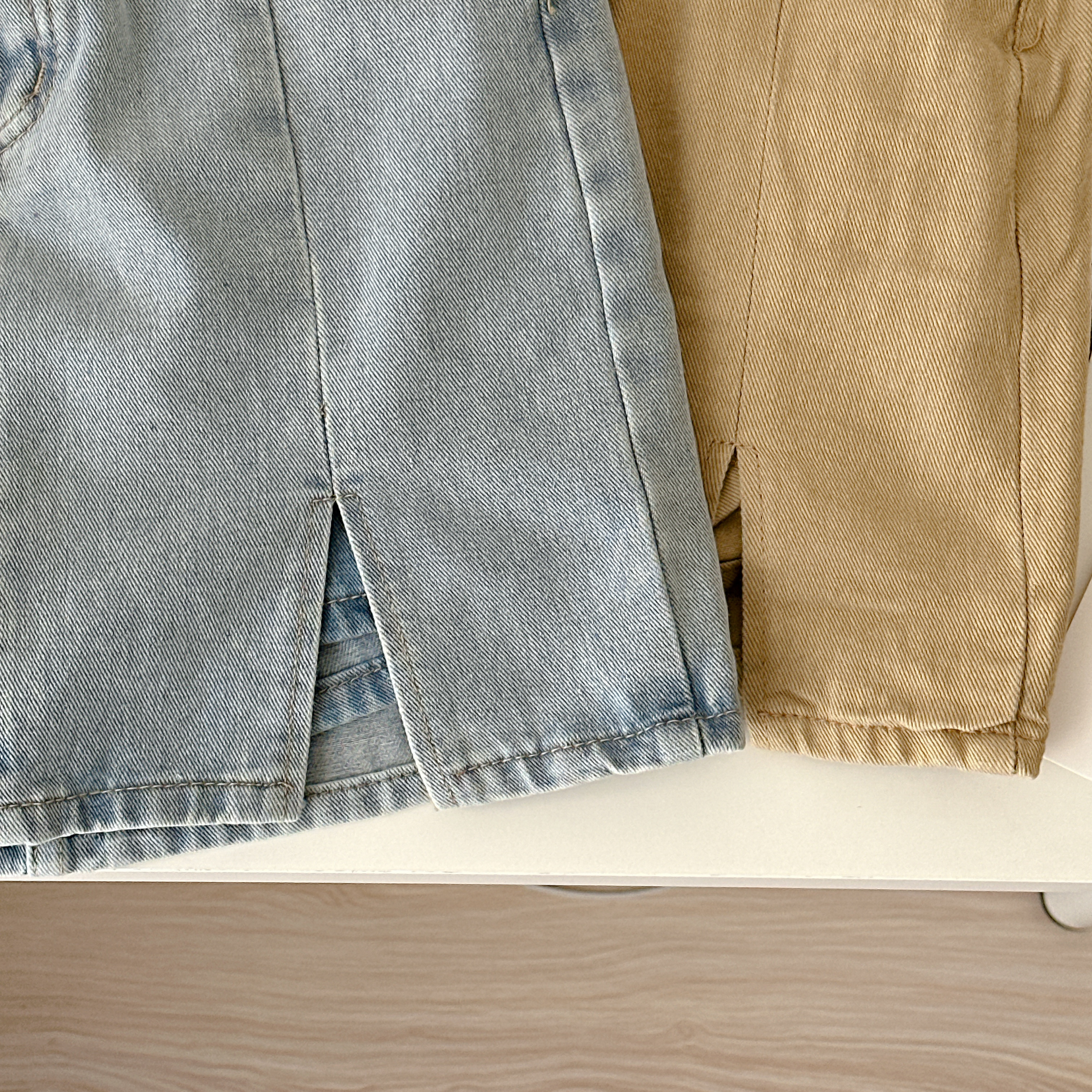 百搭小開衩微包臀水洗短裙💕共3色