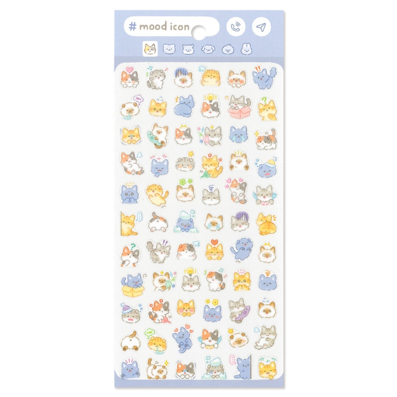 動物表情 emoji mood icon 透明手帳貼紙｜Mind Wave