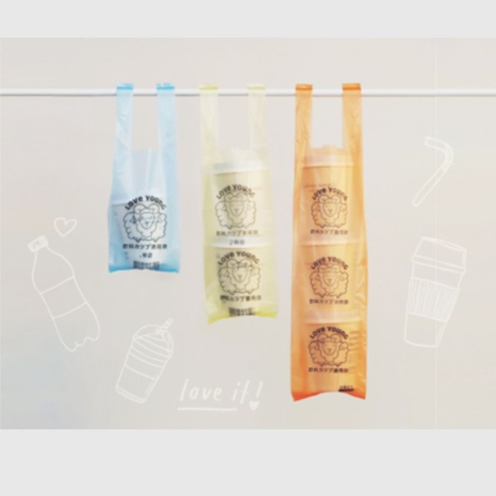 樂芙羊飲料杯袋 1杯/2杯/3杯｜加厚耐重 防漏手提袋 外帶飲料袋 杯袋【輕鬆購五金百貨】