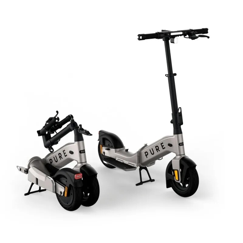 PURE 小折款 電動滑板車/銀鉑