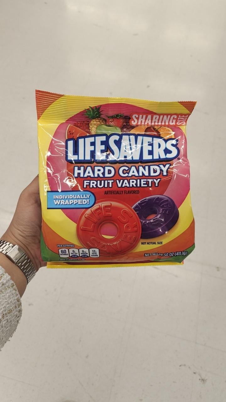[U] CW LIFESAVERS FRUIT VARIETY HARD CANDY, SHARING SIZE, 022000280244 (UCW135)
