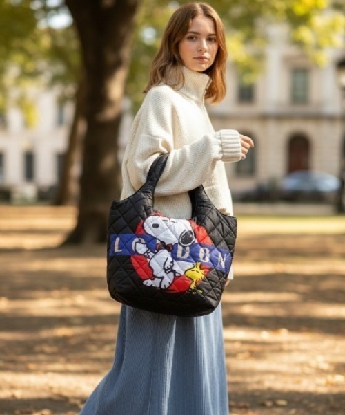 【預購】J0401601 SNOOPY 鋪棉托特包  SN-QUZ (4款)