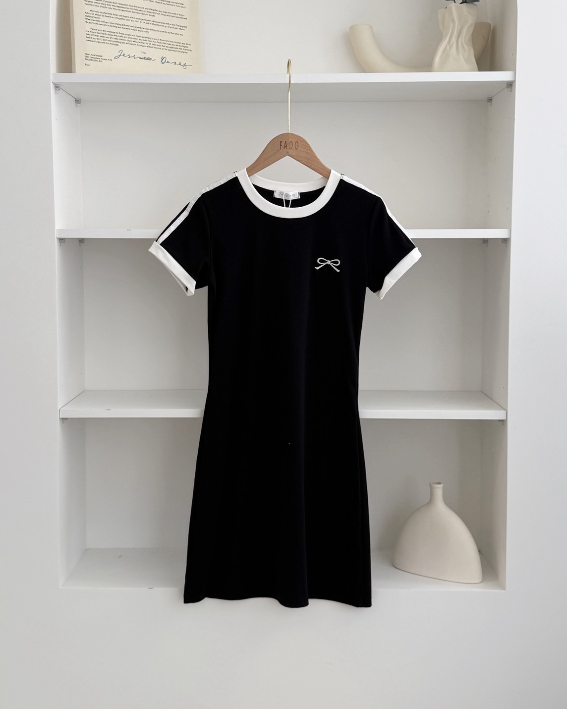 法朵Fado shop｜刺繡蝴蝶結連身洋裝 6205003 三色