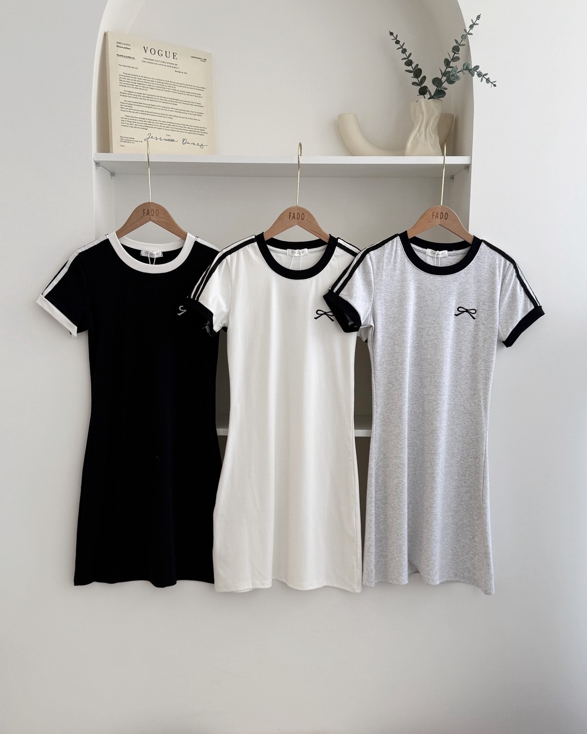 法朵Fado shop｜刺繡蝴蝶結連身洋裝 6205003 三色