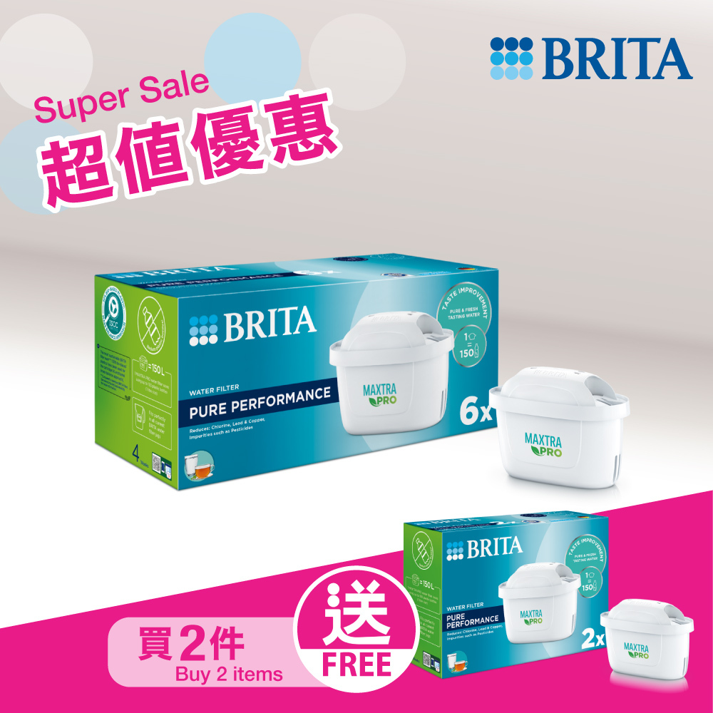 德國品牌BRITA 6件裝 MAXTRA PRO 純淨全效濾芯 -1054667