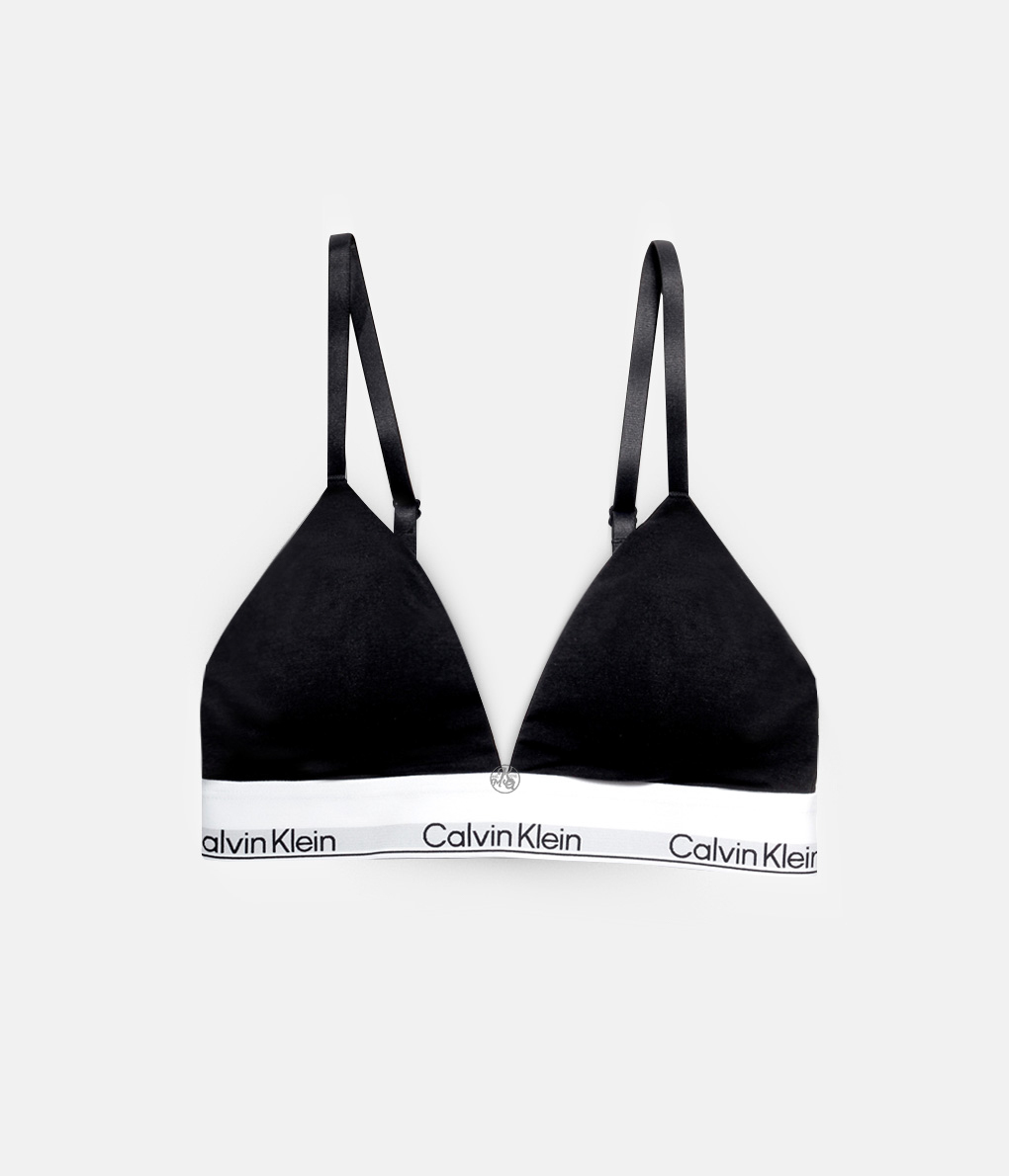 Calvin Klein Icon Cotton Lightly Lined 自然胸型黑色無鋼圈內衣 (QF5650E/QF8498)