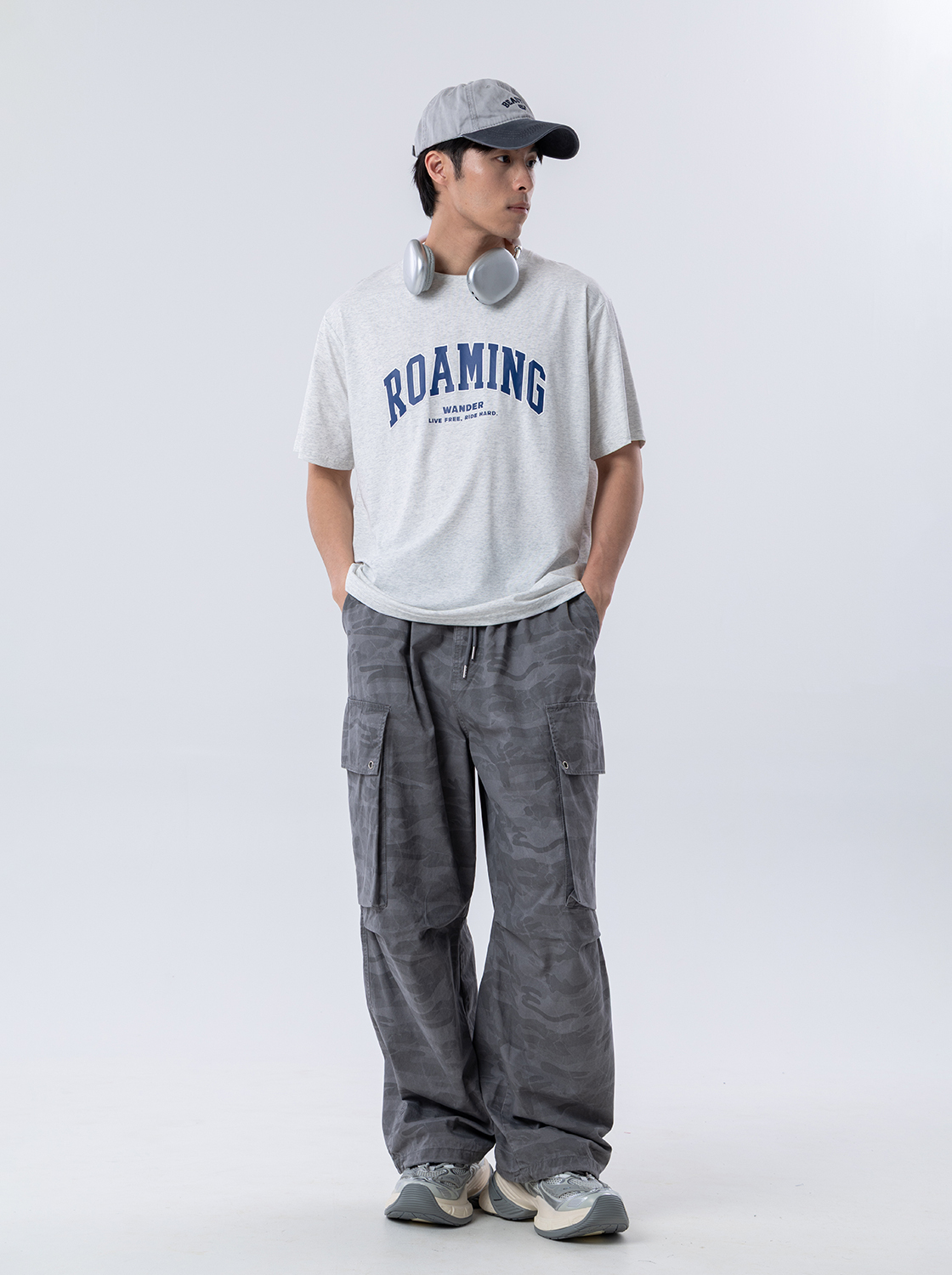 【期間限定】迷彩工裝傘兵褲