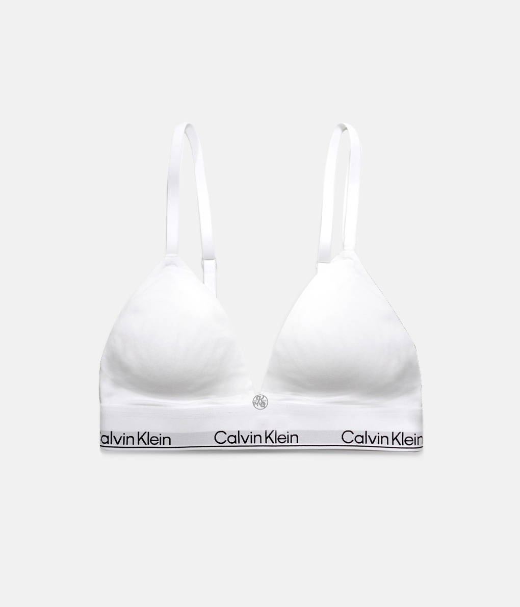Calvin Klein Icon Cotton Lightly Lined 自然胸型白色無鋼圈內衣  (QF5650E/QF8498)
