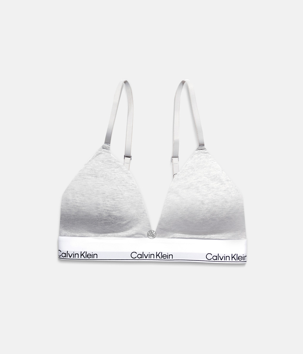 Calvin Klein Icon Cotton Lightly Lined 自然胸型灰色無鋼圈內衣 (QF5650E/QF8498)