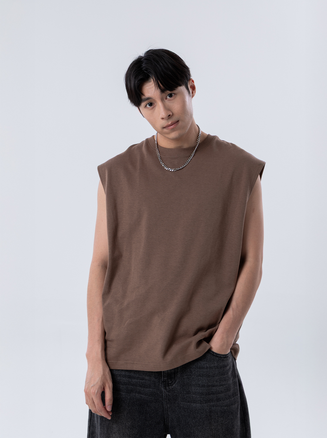 【2件599】MORE COLOR  空氣棉吸濕速乾超寬背心