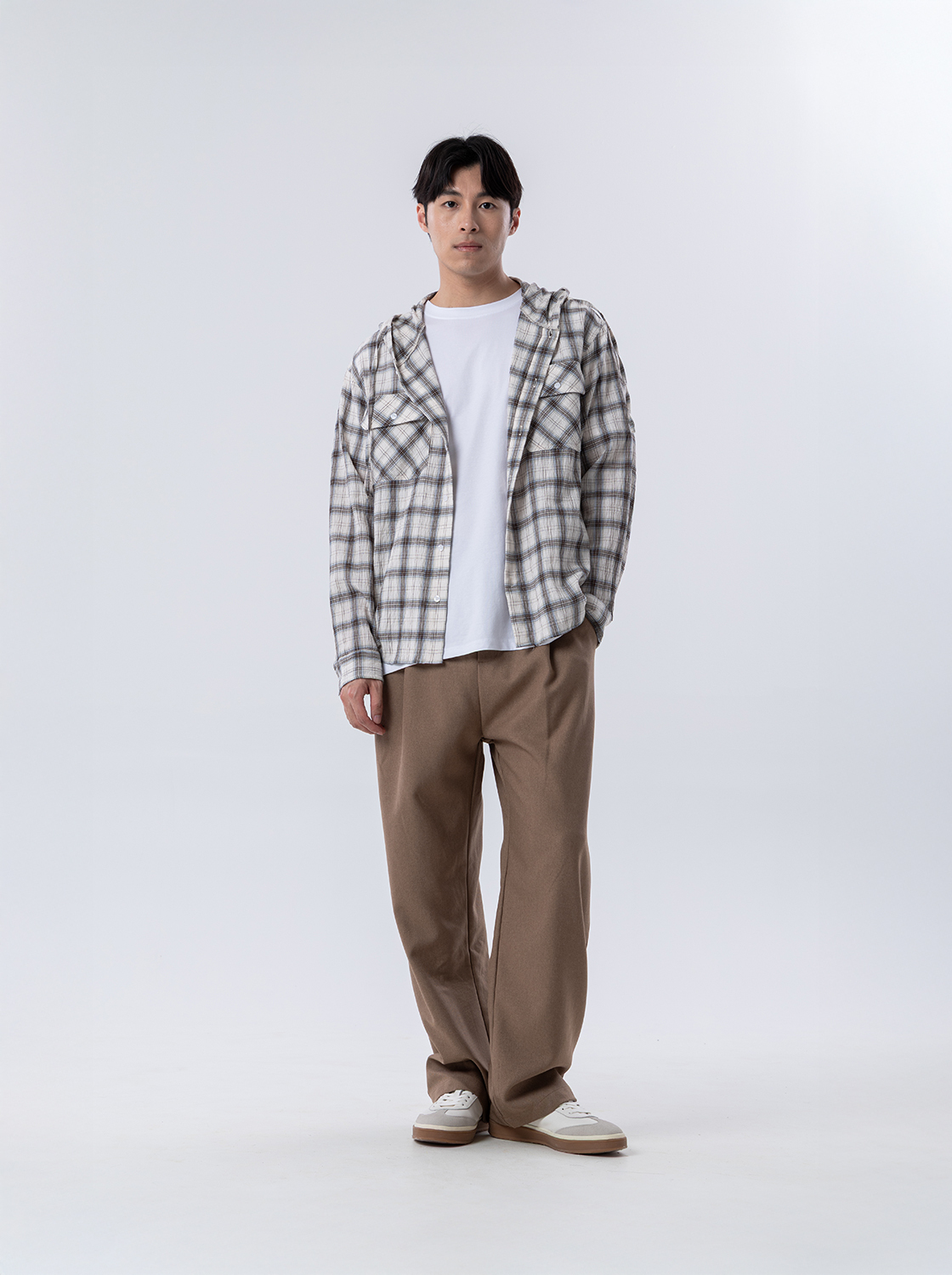 【期間限定】斜紋抽繩闊腿褲