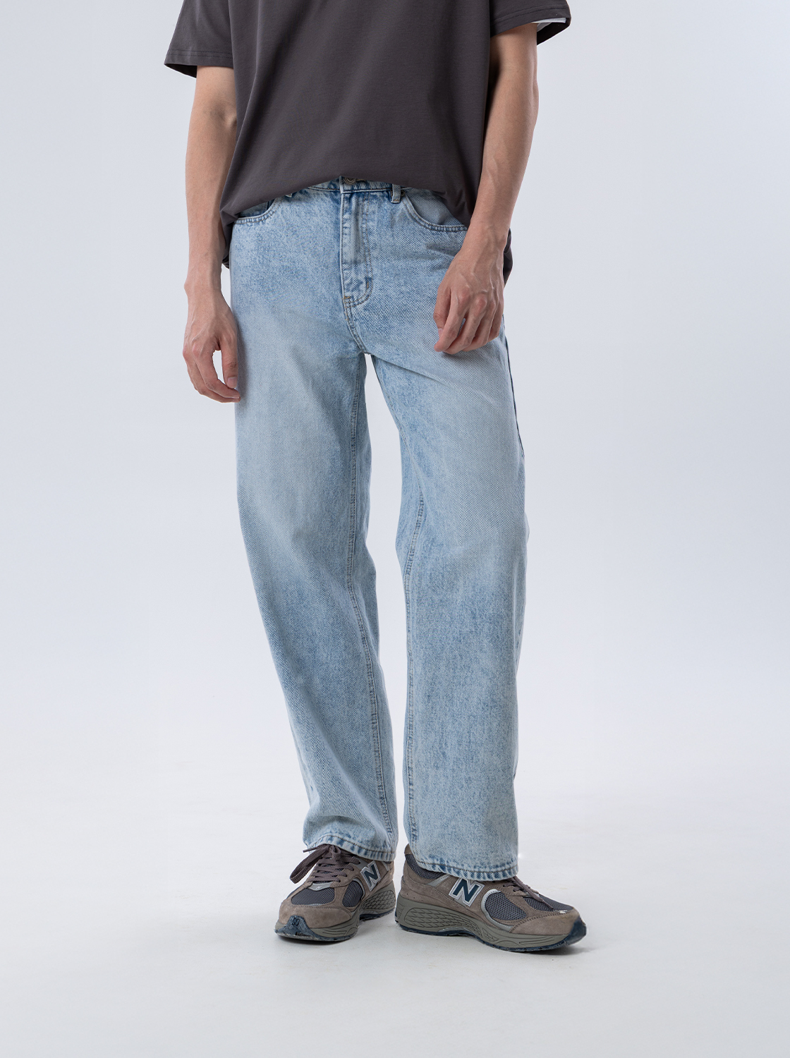 【期間限定】經典水洗寬鬆直筒褲