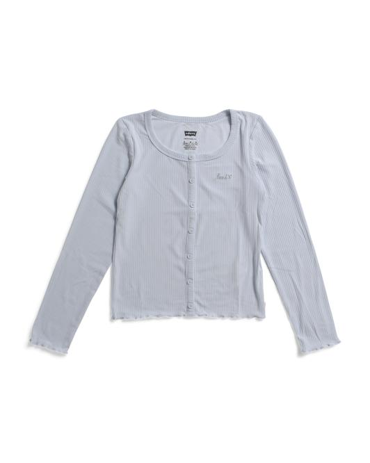 【預購】LEVIS H040104 女童少女系鈕扣長袖上衣