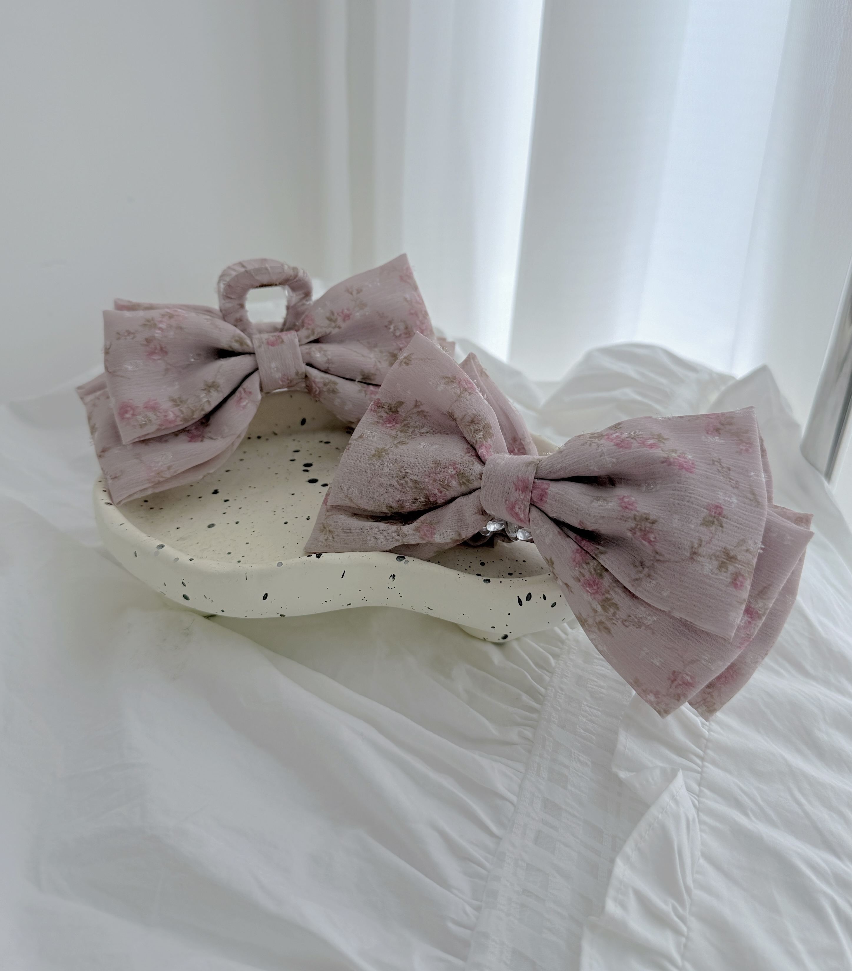 *BJ2 HANDMADE* THE DRIED ROSE BLOSSOM 🌹HAIRCLAW / BANANA CLIP 260330