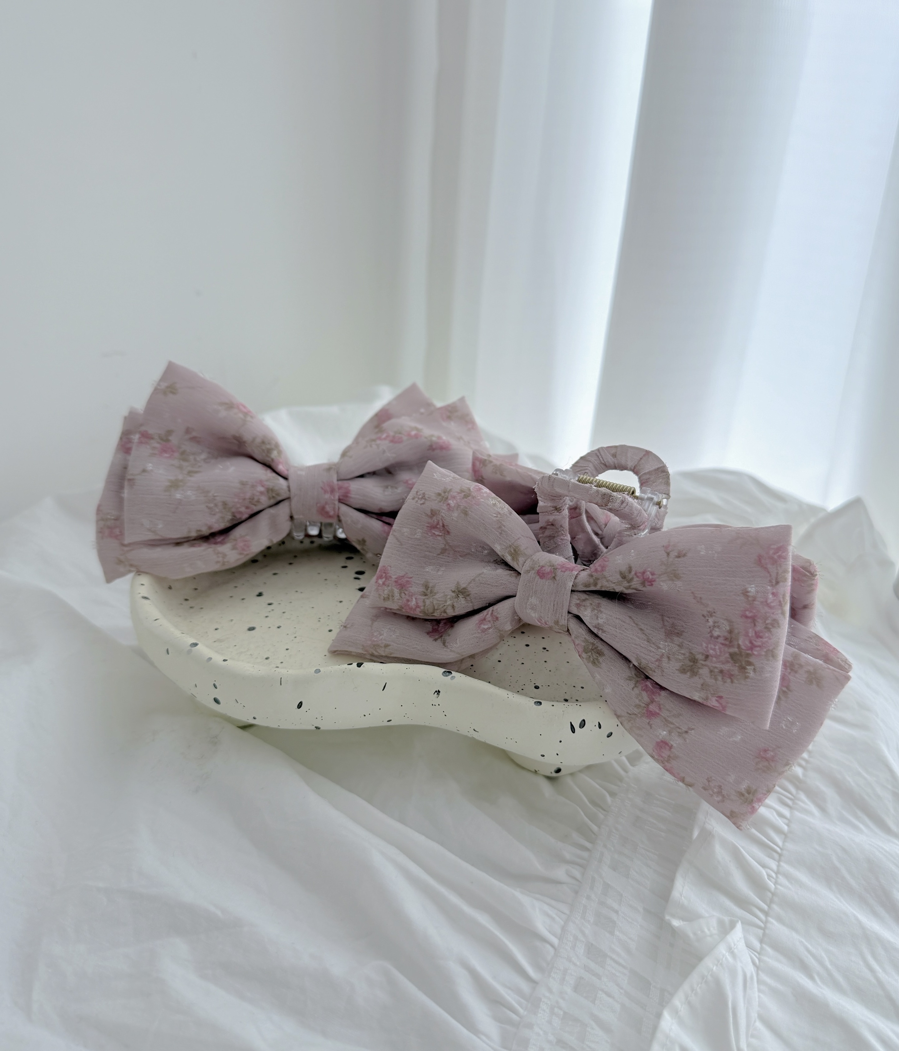 *BJ2 HANDMADE* THE DRIED ROSE BLOSSOM 🌹HAIRCLAW / BANANA CLIP 260330