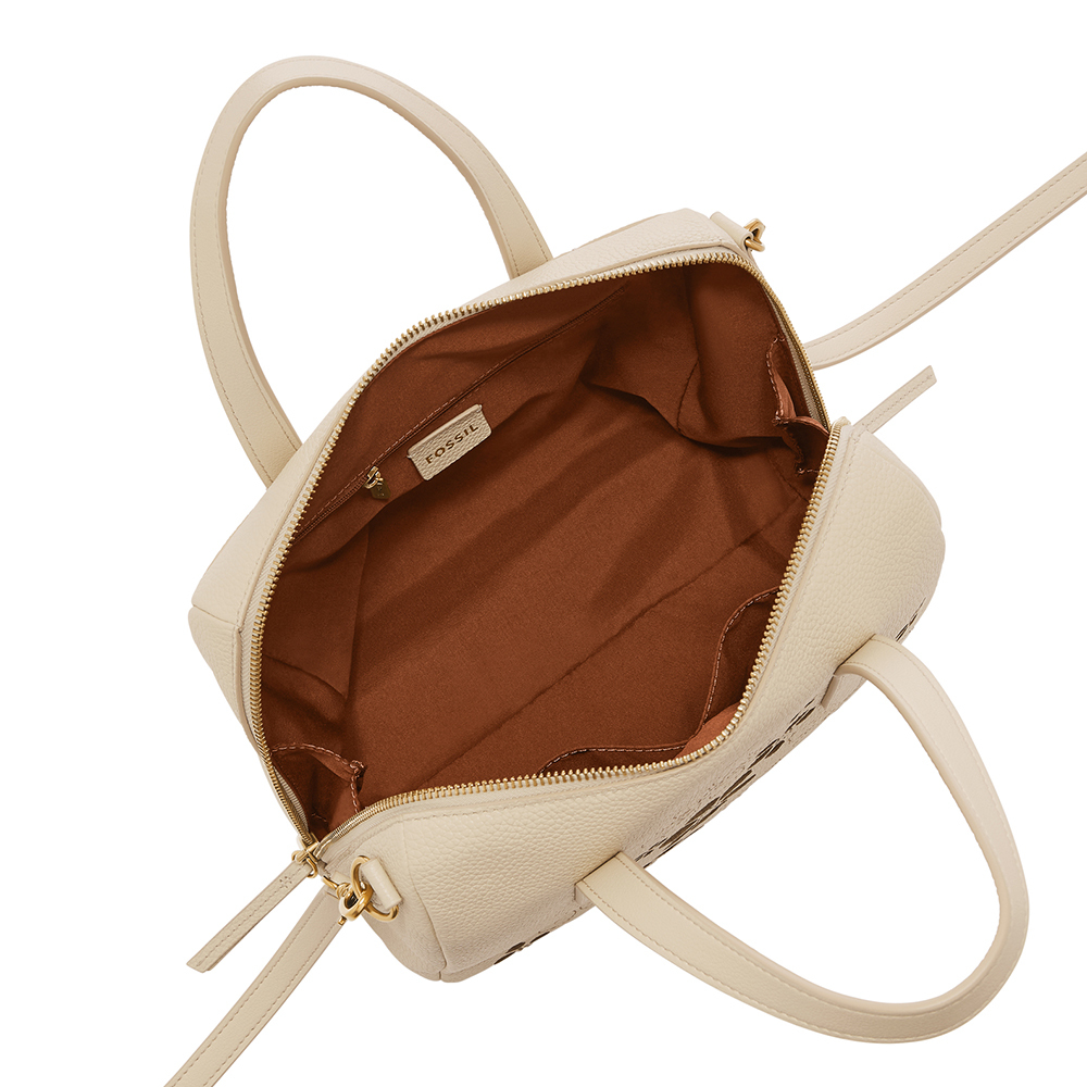 Sydney 真皮氣質花紋 波士頓包-白色 SHB3298111