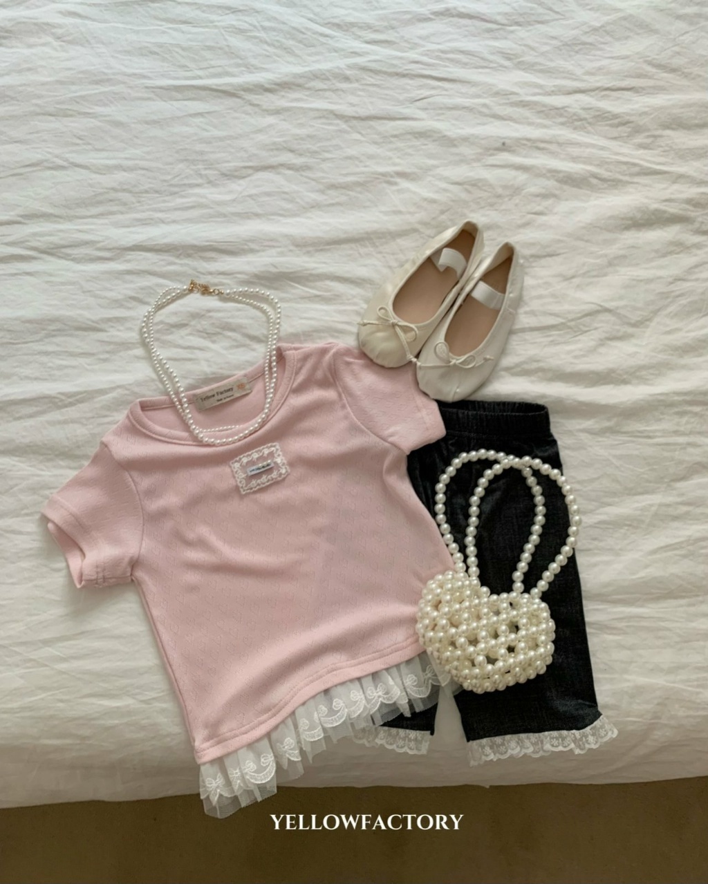 正韓夏Yellowfactory 蕾絲拼接內搭褲