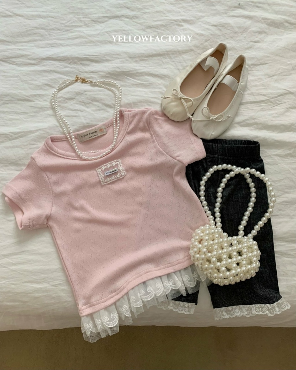 正韓夏Yellowfactory 蕾絲拼接內搭褲