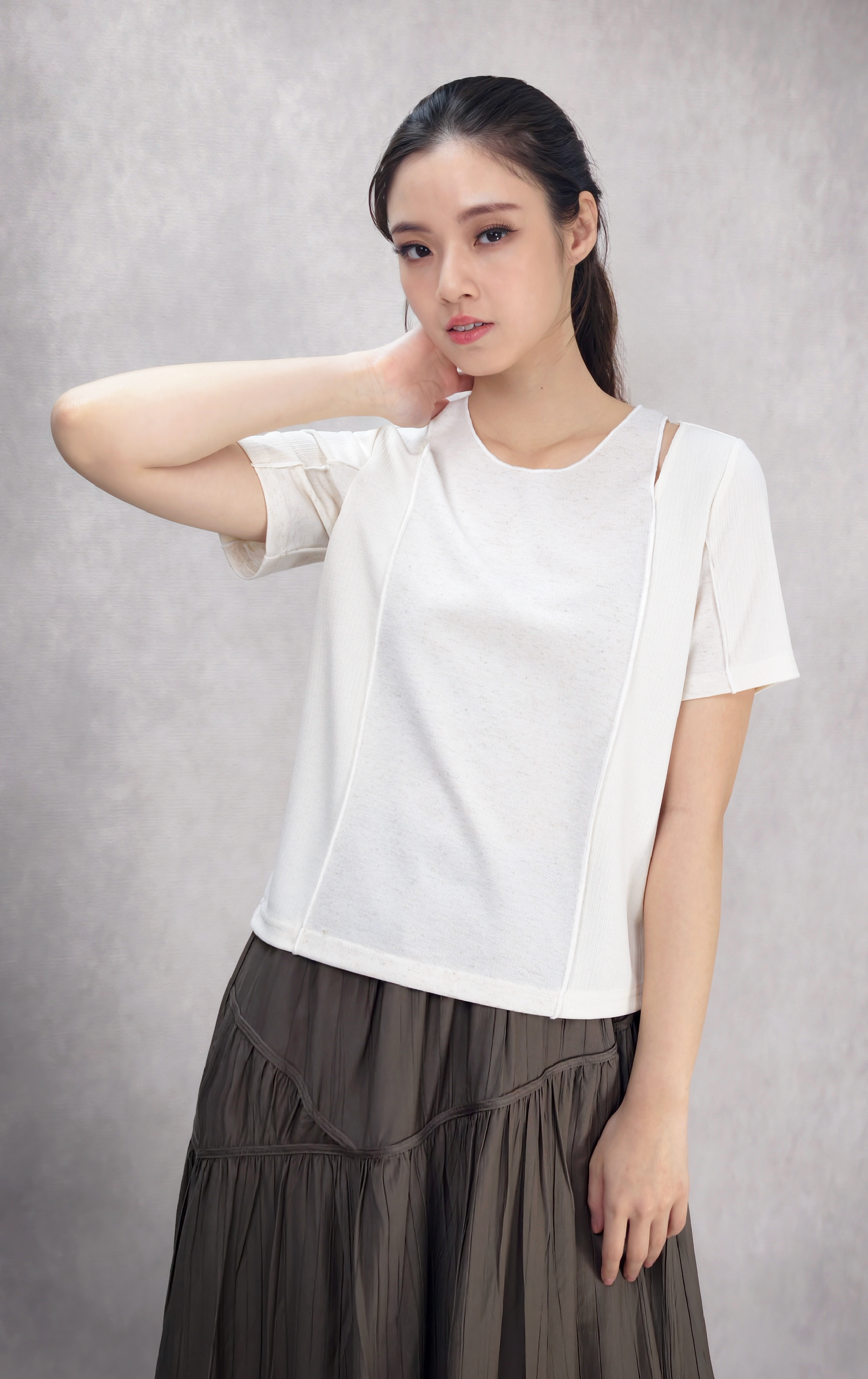 拼布針織上衣 ST0418