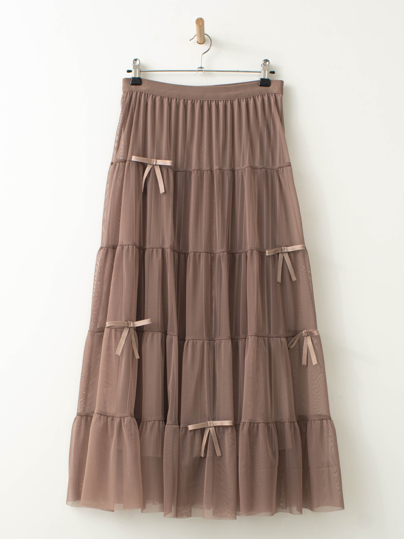 緞帶蝴蝶結層次蛋糕紗裙