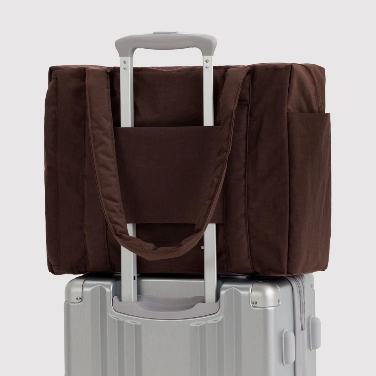 美國 BAGGU 尼龍登機旅行托特包 咖啡 (S)