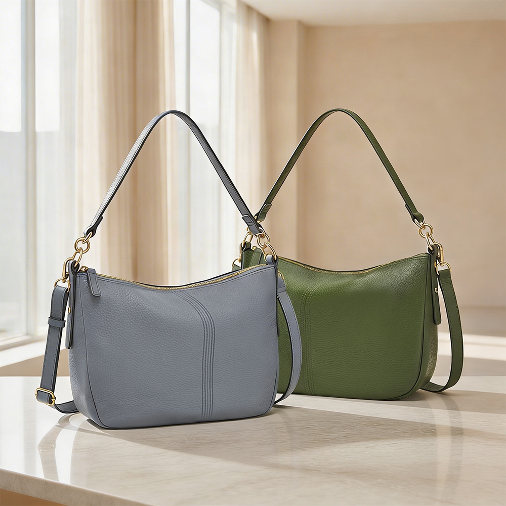 Jolie 真皮新月斜背包 (多色可選)